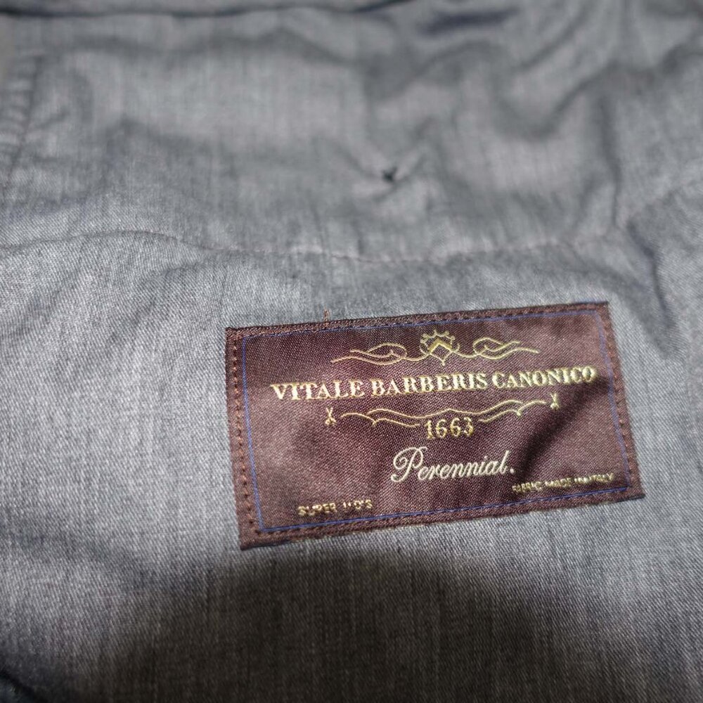 J. Hilburn Men's Slim Fit Dress Pants 35 x 31 Gray 100% Wool Vitale Barberis - Picture 4 of 6